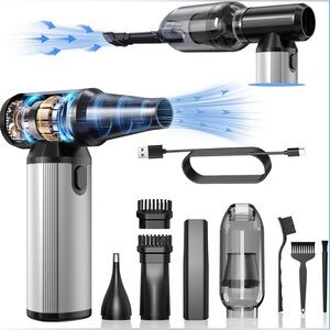Compressed Air Duster, 2-in-1 Air Duster & Vacuum with 320000RPM Brushless Motor